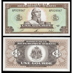 HAITI 1 GOURDE 1992 GENERAL TOSSANT LOUVERTURE Pick 259A BILLETE SC UNC BANKNOTE Une Gourde