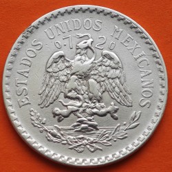 @ESCASA@ MEXICO 1 PESO 1923 GORRO FRIGIO KM.455 MONEDA DE PLATA silver coin ESTADOS UNIDOS MEXICANOS