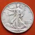 ESTADOS UNIDOS 1/2 DOLAR 1945 S WALKING LIBERTY KM.142 MONEDA DE PLATA MBC @ESCASA@ USA silver Half Dollar WWII