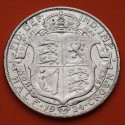 INGLATERRA 1/2 CORONA 1924 REY JORGE V KM.818 MONEDA DE PLATA MBC- Great Britain Half Crown silver