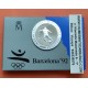 ESPAÑA 2000 PESETAS 1990 FUTBOL OLIMPIADA BARCELONA 1992 1ª SERIE MONEDA DE PLATA FDC SC ESTUCHE FNMT 0,80 Onzas
