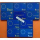 . 10 monedas x 5 ECUS 1989+1990+1991+1992+1993+1994+1995+1996 y 5 EUROS 1997+1998 PLATA ESTUCHE FNMT España