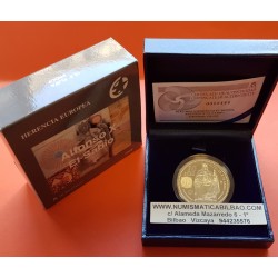 ESPAÑA 10 EUROS 2008 REY ALFONSO X EL SABIO Serie HERENCIA EUROPEA MONEDA DE PLATA PROOF ESTUCHE CERTIFICADO FNMT