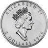 CANADA 5 DOLARES 1999 HOJA DE ARCE MONEDA DE PLATA PURA SC $5 Dollars Coin ONZA OZ OUNCE MAPLE LEAF