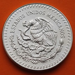 MEXICO 1 ONZA 1990 ANGEL LIBERTAD MONEDA DE PLATA PURA 999 SC Mejico Silver coin OZ OUNCE CÁPSULA