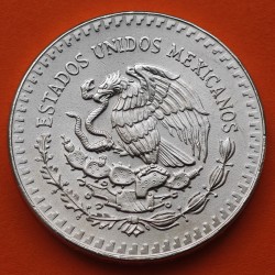 MEXICO 1 ONZA 1987 ANGEL LIBERTAD @MUY RARA@ MONEDA DE PLATA PURA 999 SC Mejico Silver coin OZ OUNCE