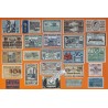 . 24 BILLETES tipo NOTGELD ALEMANIA 10 + 25 + 50 PFENNIG y HELLER 1920 Post 1ª GUERRA MUNDIAL MBC- Germany STADT