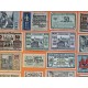 . 24 BILLETES tipo NOTGELD ALEMANIA 10 + 25 + 50 PFENNIG y HELLER 1920 Post 1ª GUERRA MUNDIAL MBC- Germany STADT