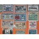 . 24 BILLETES tipo NOTGELD ALEMANIA 10 + 25 + 50 PFENNIG y HELLER 1920 Post 1ª GUERRA MUNDIAL MBC- Germany STADT