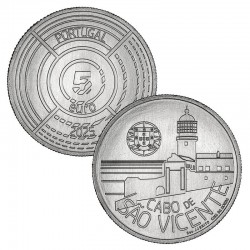 . 1 aaaaaaaaaacoin @ENVÍO HOY@ PORTUGAL 5 EUROS 2025 CABO DE SAN VICENTE 4º MONEDA NICKEL SC CONMEMORATIVA