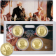 . 2008 UNITED STATES MINT PRESIDENTIAL $1 COIN PROOF SET ESTADOS UNIDOS Estuche 4 Monedas 1 DOLAR 2008 PRESIDENTES