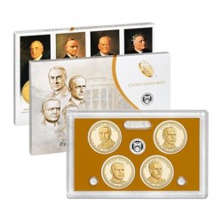 . 2014 UNITED STATES MINT PRESIDENTIAL $1 COIN PROOF SET ESTADOS UNIDOS Estuche 4 Monedas 1 DOLAR 2014 PRESIDENTES
