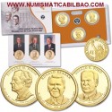 . 2016 UNITED STATES MINT PRESIDENTIAL $1 COIN PROOF SET ESTADOS UNIDOS Estuche 3 Monedas 1 DOLAR 2016 PRESIDENTES