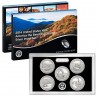 . 2014 UNITED STATES MINT SILVER PROOF SET 5 Coins ESTADOS UNIDOS 25 CENTAVOS 2014 PLATA Beautiful Quarters