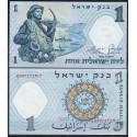ISRAEL 1 LIRA 1958 PESCADOR y BARCOS Pick 30C ** Nº de Serie color marrón ** BILLETE SC 1 Lirot UNC BANKNOTE
