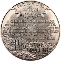 ESTADOS UNIDOS 1 DOLAR 1995 P SOLDADO HERIDO CICIL WAR BATTLEFIELD KM.255 MONEDA DE PLATA SIN CIRCULAR USA silver coin
