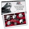 . 2008 UNITED STATES SILVER PROOF SET 50 STATEHOOD QUARTERS 5 monedas ESTADOS UNIDOS 25 CENTAVOS 2008 S 1/4 DOLAR