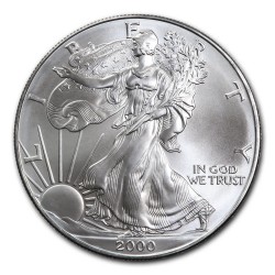 ESTADOS UNIDOS 1 DOLAR 2000 EAGLE LIBERTY **VER FOTOS** MONEDA DE PLATA PURA SC $1 Dollar Coin USA United States ONZA OZ
