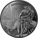 . 1 aaaaaaaaaaacoin @28/NOV. Envío@ ALEMANIA 5 MARK 2025 DIOS HEIMDALL MEDALLA en PLATA NEGRA ONZA OZ Germania Mint