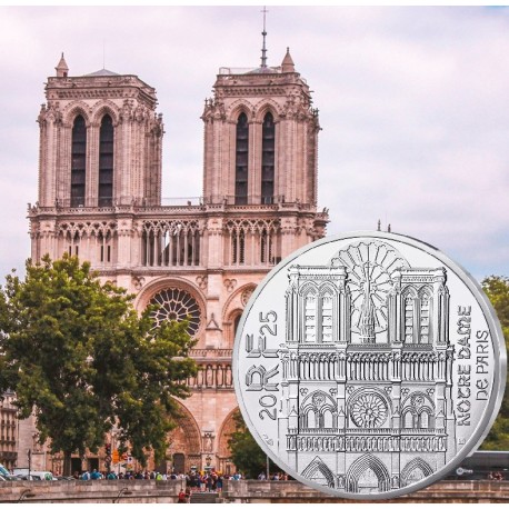 . 1 aaaaaaaaacoin @NOTRE-DAME@ FRANCIA 10 EUROS 2025 RECONSTRUCCIÓN TRAS EL INCENDIO MONEDA DE PLATA Blister