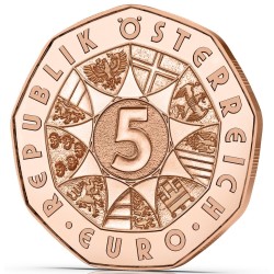 . @0ENVÍO HOY@ AUSTRIA 5 EUROS 2026 NIÑO y TRÉBOLES Serie Año Nuevo MONEDA DE COBRE SC Osterreich Glück