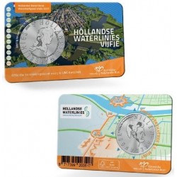 . 1 aaaaaaaaaaacoin @28/NOV. Envío@ HOLANDA 5 EUROS 2025 DEFENSAS WATERLINES 2ª MONEDA @COINCARD@ The Netherlands