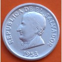 @ESCASA@ EL SALVADOR 50 CENTAVOS 1953 JOSE MATIAS DELGADO KM.138 MONEDA DE NICKEL EBC-