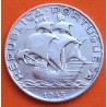 PORTUGAL 2,50 ESCUDOS 1945 CARABELA KM.580 MONEDA DE PLATA MBC- República Portuguesa silver WWII