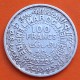MARRUECOS 100 FRANCOS 1953 PROTECTORADO FRANCES ESTRELLA KM.52 MONEDA DE PLATA MBC+ Morocco silver 100 Francs
