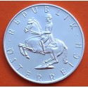 AUSTRIA 5 SCHILLING 1968 JINETE, ESCUDO y VALOR KM.2889 MONEDA DE PLATA @PROOF@ Osterreich silver coin