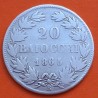 @RESELLO en ESTRELLA@ VATICANO 20 BAIOCCHI 1865 R Año XV ESTADOS PAPALES Papa PIO IX KM.1360 MONEDA DE PLATA POPE PIUS IX