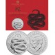 . 1 aaaaaaacoin INGLATERRA 5 LIBRAS 2025 AÑO DE LA SERPIENTE MONEDA DE NICKEL ESTUCHE Year Of Snake LUNAR
