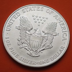 ESTADOS UNIDOS 1 DOLAR 1996 EAGLE LIBERTY @RARA@ MONEDA DE PLATA PURA SC $1 Dollar Coin USA UNITED STATES ONZA OZ OUNCE