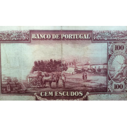 @VERY RARE - SEE PHOTOS@ PORTUGAL 100 ESCUDOS 1930 Agosto 12 GOMES FREIRE Pick 140 BILLETE MUY CIRCULADO