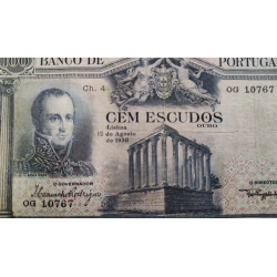 @VERY RARE - SEE PHOTOS@ PORTUGAL 100 ESCUDOS 1930 Agosto 12 GOMES FREIRE Pick 140 BILLETE MUY CIRCULADO