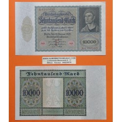 @TAMAÑO XXL@ ALEMANIA 10000 MARCOS 1922 ALBERT DURER Época WEIMAR Aguilas Rojas Pick 70 BILLETE EBC- Germany Reichsbanknote