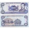 @RARO@ NICARAGUA 100 CORDOBAS 1985 RIGOBERTO LOPEZ PEREZ y EDIFICIO DEL CONSEJO Pick 154 BILLETE SC UNC BANKNOTE