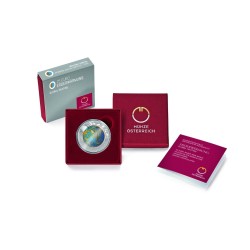 . 1 acoin @19/ABRIL Envío@ AUSTRIA 25 EUROS 2023 CALENTAMIENTO GLOBAL MONEDA DE PLATA NIOBIO ESTUCHE Niob silver