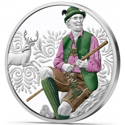 . 1 aaaaaaaaaacoin @COLORES - PLATA@ AUSTRIA 10 EUROS 2025 Trajes Tradicionales 2ª MONEDA Estuche PROOF