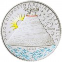. @RARA + ORO y COLORES@ ITALIA 5 EUROS 2022 DANTE ALIGHIERI EL PURGATORIO MONEDA DE PLATA ESTUCHE