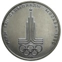 RUSIA 1 RUBLO 1977 OLIMPIADA DE MOSCU 80 EMBLEMA CCCP KM.144 MONEDA DE NICKEL SC- URSS Russia Rouble