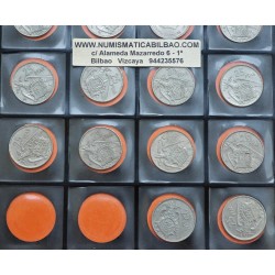 . 17 monedas x ESPAÑA 25 PESETAS 1957 * 58+59+61...75 @ESTRELLA 73 TRUCADA@ ESTADO ESPAÑOL NICKEL CIRCULADAS Francisco Franco