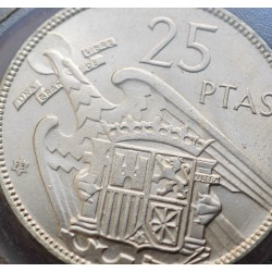 . 17 monedas x ESPAÑA 25 PESETAS 1957 * 58+59+61...75 @ESTRELLA 73 TRUCADA@ ESTADO ESPAÑOL NICKEL CIRCULADAS Francisco Franco