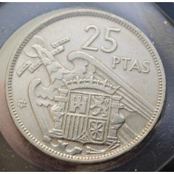 . 17 monedas x ESPAÑA 25 PESETAS 1957 * 58+59+61...75 @ESTRELLA 73 TRUCADA@ ESTADO ESPAÑOL NICKEL CIRCULADAS Francisco Franco