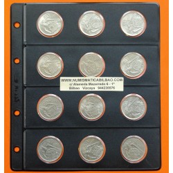 . 12 monedas x ESPAÑA 50 PESETAS 1957 @ESTRELLAS TRUCADAS : 68-69-70-72-73-74-75@ ESTADO ESPAÑOL NICKEL CIRCULADAS