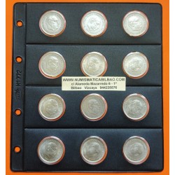 . 12 monedas x ESPAÑA 50 PESETAS 1957 @ESTRELLAS TRUCADAS : 68-69-70-72-73-74-75@ ESTADO ESPAÑOL NICKEL CIRCULADAS
