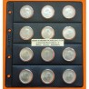 . 12 monedas x ESPAÑA 50 PESETAS 1957 @ESTRELLAS TRUCADAS : 68-69-70-72-73-74-75@ ESTADO ESPAÑOL NICKEL CIRCULADAS