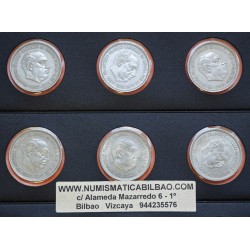. 12 monedas x ESPAÑA 50 PESETAS 1957 @ESTRELLAS TRUCADAS : 68-69-70-72-73-74-75@ ESTADO ESPAÑOL NICKEL CIRCULADAS