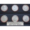 . 12 monedas x ESPAÑA 50 PESETAS 1957 @ESTRELLAS TRUCADAS : 68-69-70-72-73-74-75@ ESTADO ESPAÑOL NICKEL CIRCULADAS