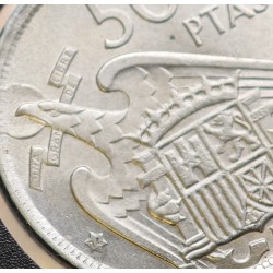 . 12 monedas x ESPAÑA 50 PESETAS 1957 @ESTRELLAS TRUCADAS : 68-69-70-72-73-74-75@ ESTADO ESPAÑOL NICKEL CIRCULADAS